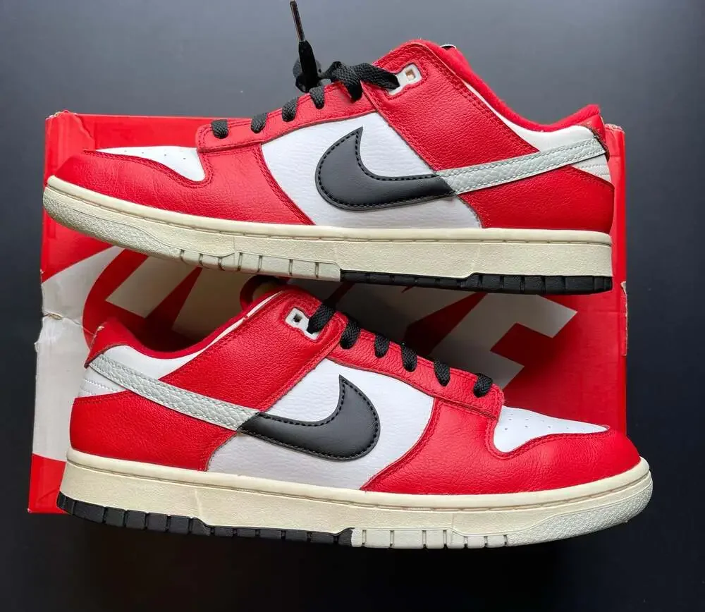 Size 10m- Nike Dunk Low Retro PRM 'Chicago Split'